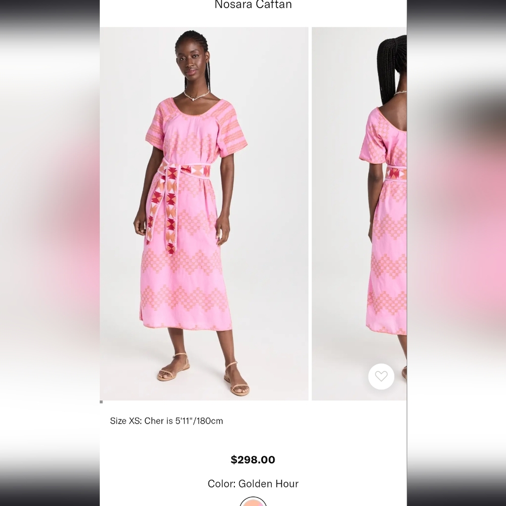 Marea, Nosara Kaftan Golden Hour. Sold Separately QTY 3